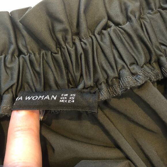 Zara Woman Gray Paperbag Mini Skirt Pull-On Elastic Waist Casual Skirt Size XS - Picture 4 of 7